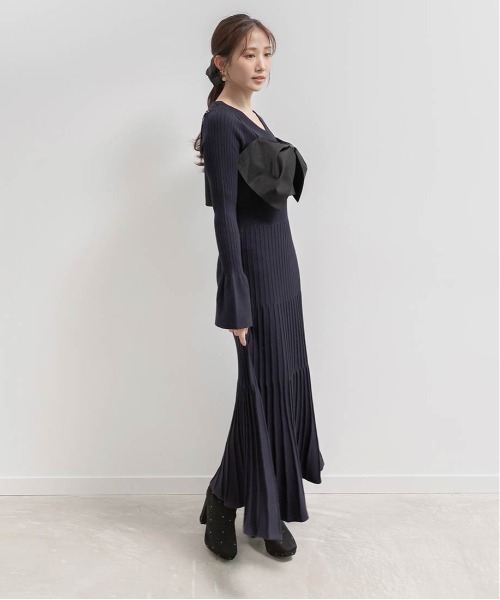 RANDA（ランダ） ワンピース マルチウェイリボンビスチェセットニット