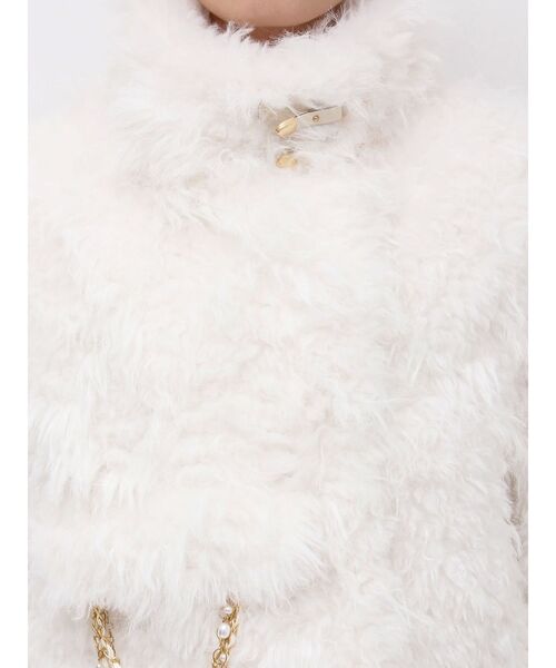 dazzlin（ダズリン） ブルゾン アウター パールチェーンエコファー