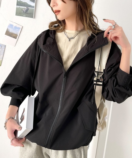 「Java」 ジップアップブルゾン LARGE ベージュ レディース_画像9