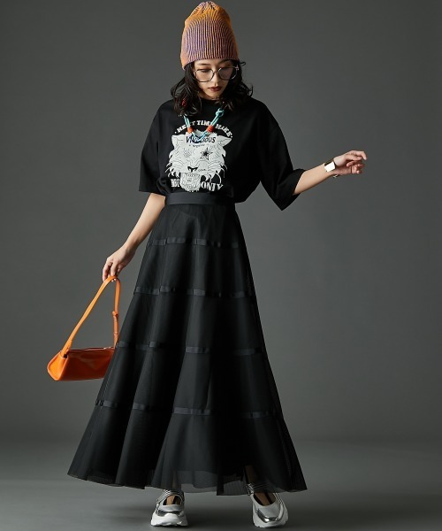 「GEVS.」 「SMILELAND」半袖Tシャツ M ブラック レディース_画像6