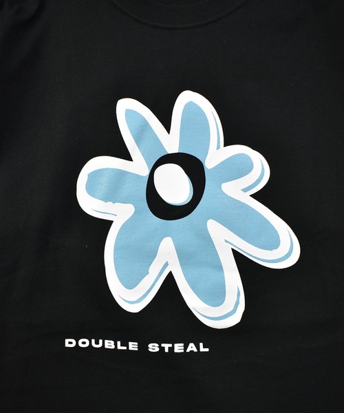 「DOUBLE STEAL」 半袖Tシャツ LARGE ブルー メンズ_画像3