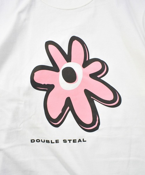 「DOUBLE STEAL」 半袖Tシャツ LARGE ブルー メンズ_画像5