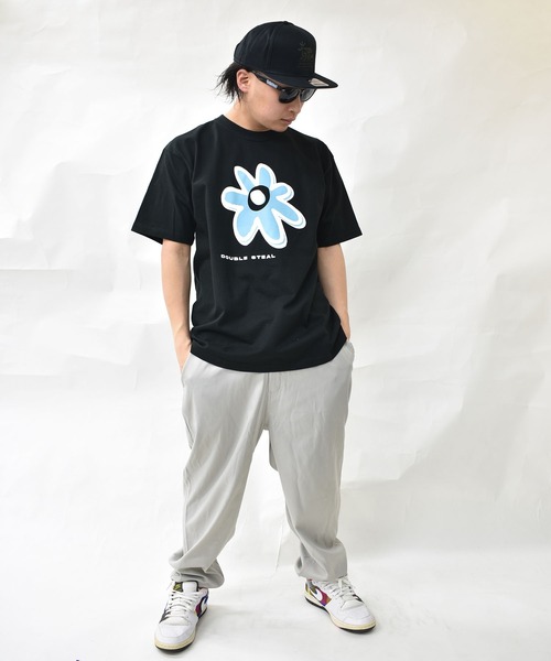 「DOUBLE STEAL」 半袖Tシャツ LARGE ブルー メンズ_画像8