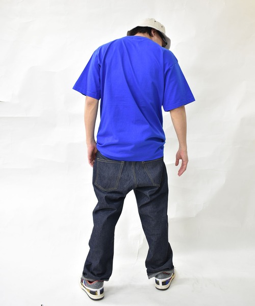 「DOUBLE STEAL」 半袖Tシャツ LARGE ブルー メンズ_画像9