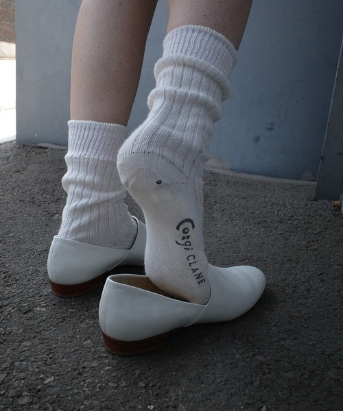 CLANE（クラネ） 靴下 CLANE×CORGI SOFT COTTON RIB SOCKS レディース