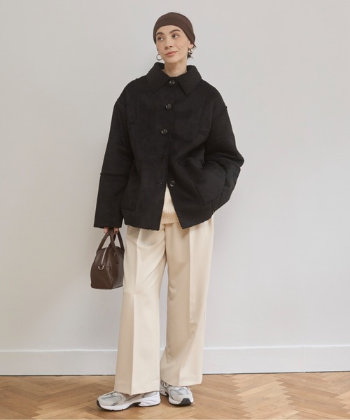 ムートンコート ボアコート フェイクムートンジャケット レディース | ANGIE | 05