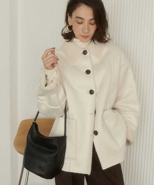 ムートンコート ボアコート フェイクムートンジャケット レディース | ANGIE | 10