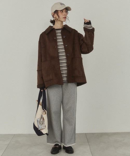 ムートンコート ボアコート フェイクムートンジャケット レディース | ANGIE | 08