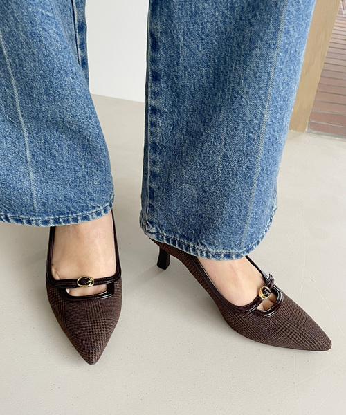 LE TALON（ル タロン） パンプス 6.5cmポインテッドフロントベルト