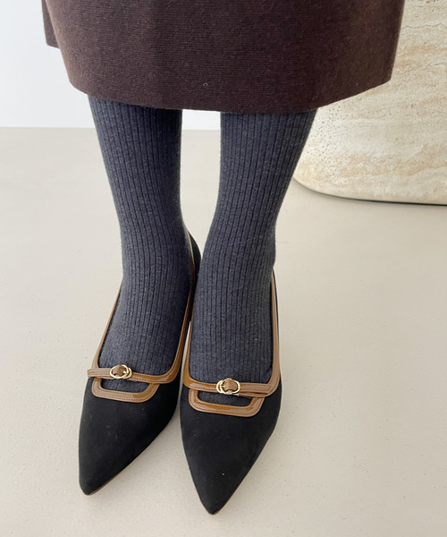 LE TALON（ル タロン） パンプス 6.5cmポインテッドフロントベルト