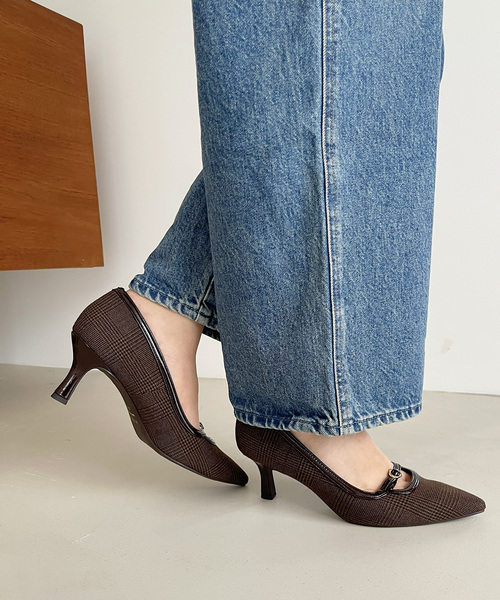 LE TALON（ル タロン） パンプス 6.5cmポインテッドフロントベルト