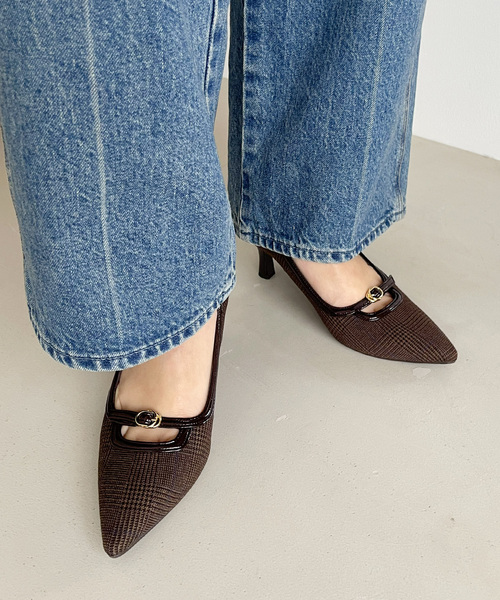 LE TALON（ル タロン） パンプス 6.5cmポインテッドフロントベルト
