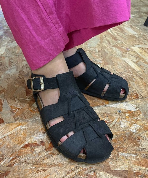 「THE BAREFOOT」 「Aautenti」フラットサンダル 37 ライトグレー レディース_画像6