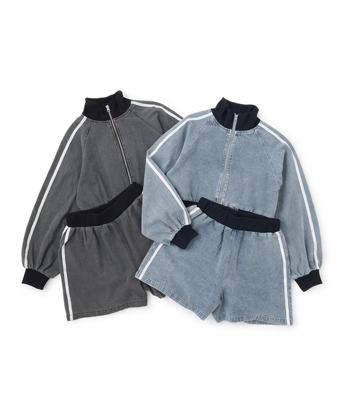 LOVETOXIC セットアップ デニムZIP SETUP キッズ 子供服 女の子