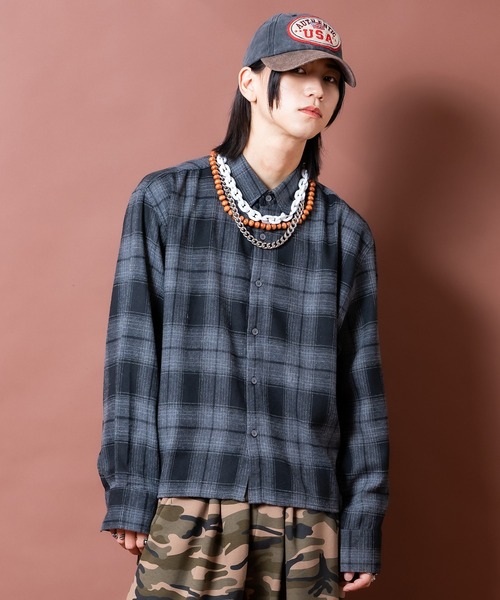 シャツ a.p.o.v. クロップド丈チェックネルシャツ メンズ レディース