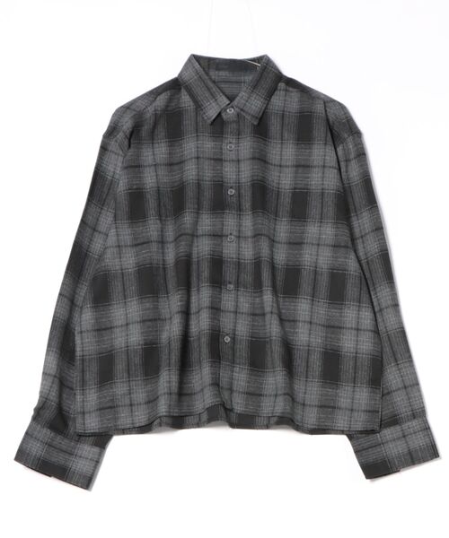 シャツ a.p.o.v. クロップド丈チェックネルシャツ メンズ レディース