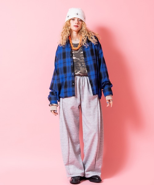シャツ a.p.o.v. クロップド丈チェックネルシャツ メンズ レディース