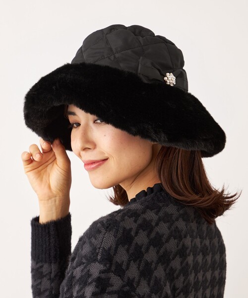 TO BE CHIC（トゥー ビー シック） 帽子 ベレー帽 フェイクファー