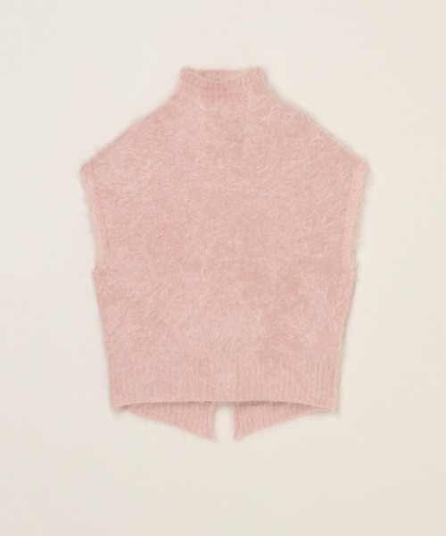 three dots（スリー ドッツ） ベスト ジレ ファーカシミヤ ベスト