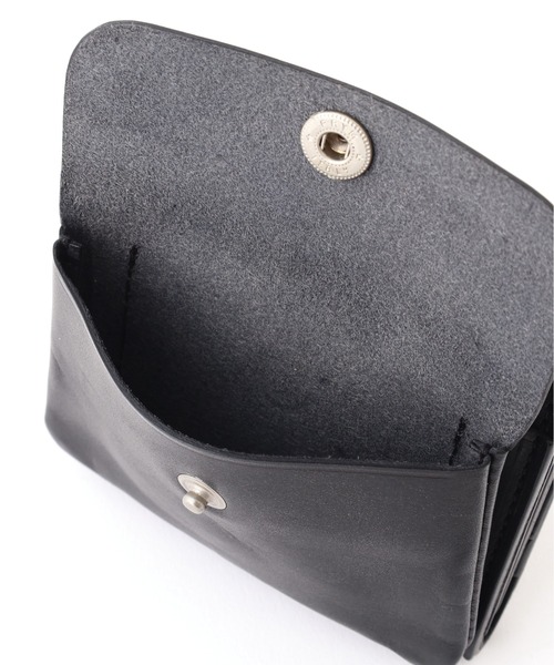 MHL. ブラックレザー 三つ折り財布 MHL.（エムエイチエル） 財布 TOUGH LEATHER レディース : ZOZOTOWN