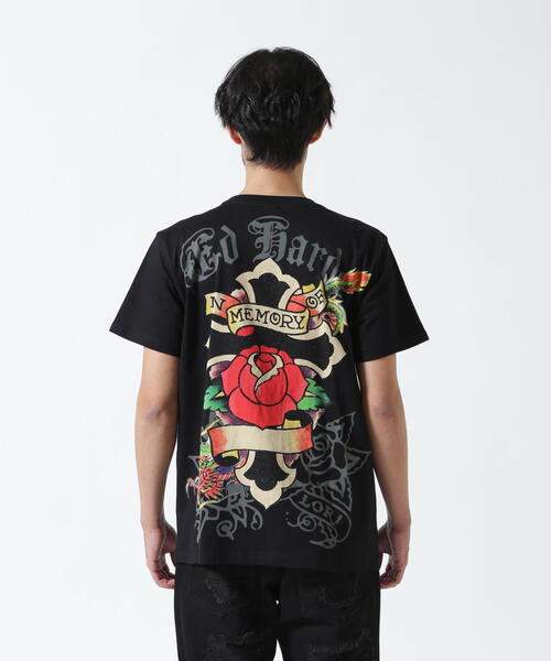 【Ed Hardy/エドハーディー】タグ付き♡リブロングTシャツ桜 スカル 薔薇 Ed Hardy（エド・ハーディー） tシャツ Ed Hardy/エド ハーディー/ECST