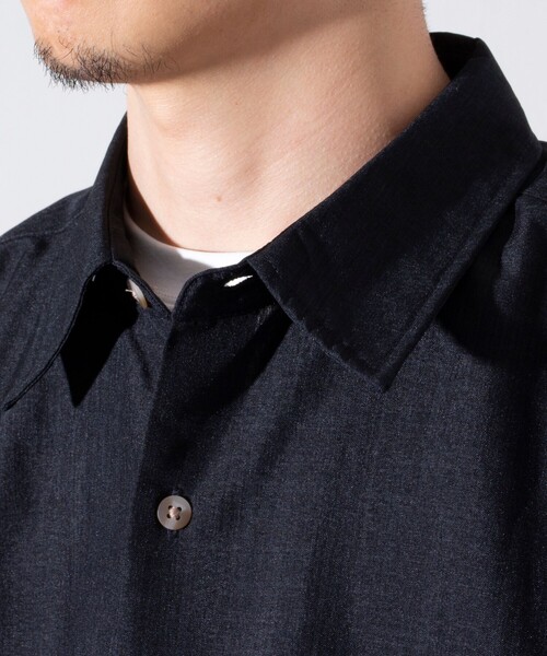 「GLOSTER」 半袖シャツ L スミクロ メンズ_画像7