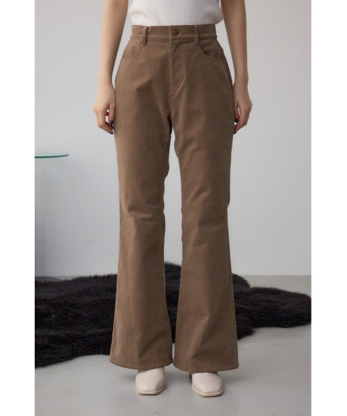 ベージュ コーデュロイ フレアパンツ moment+ パンツ コーデュロイフレアパンツ レディース : ZOZOTOWN