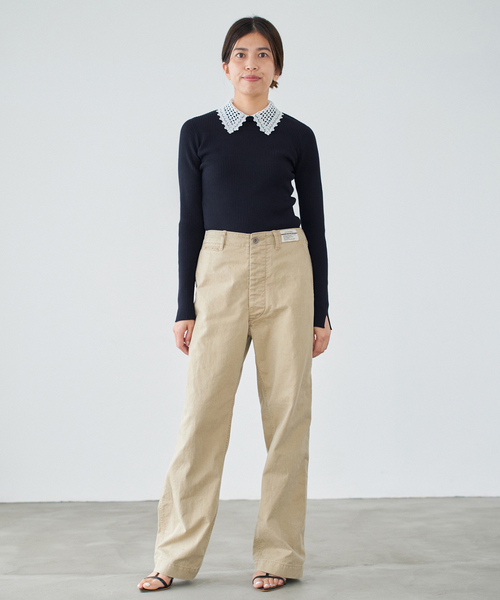 IENA（イエナ） ニット セーター 「追加」レース襟 RIBホール