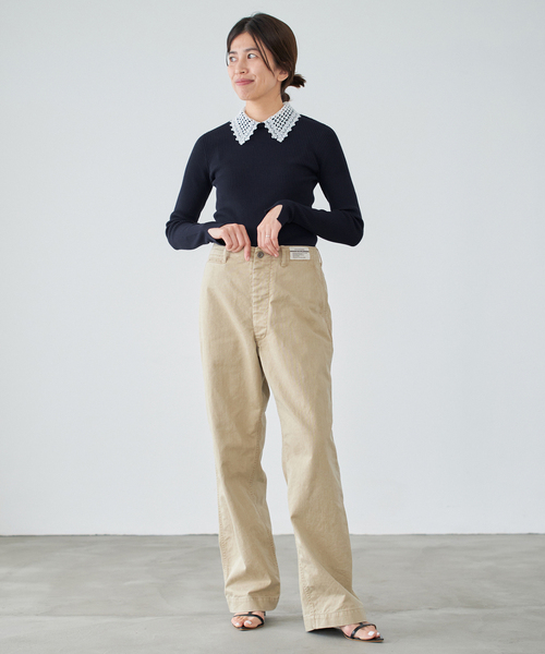 IENA（イエナ） ニット セーター 「追加」レース襟 RIBホール