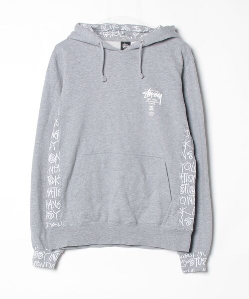 STUSSY（ステューシー） ワンポイントプルオーバーパーカー S グレー