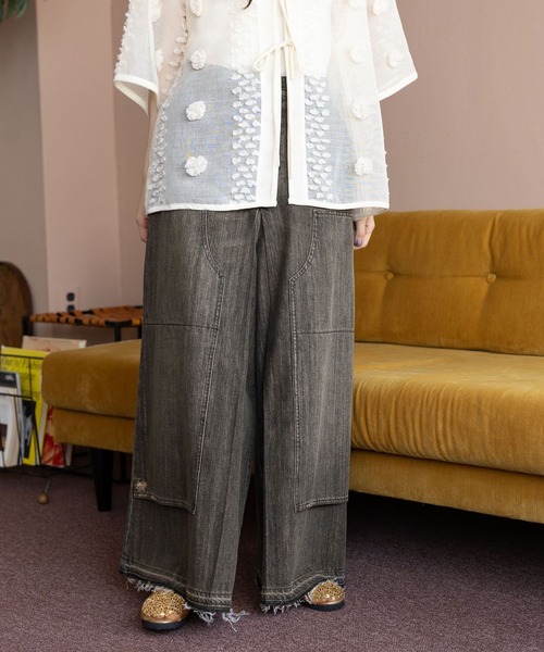 niko and…（ニコアンド） デニムパンツ MEDIUM ブラック レディース