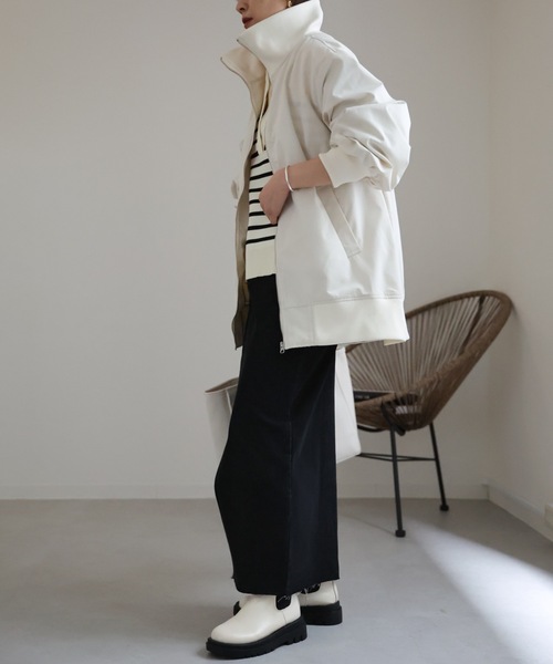 「ap retro」 ブルゾン FREE アイボリー レディース_画像4