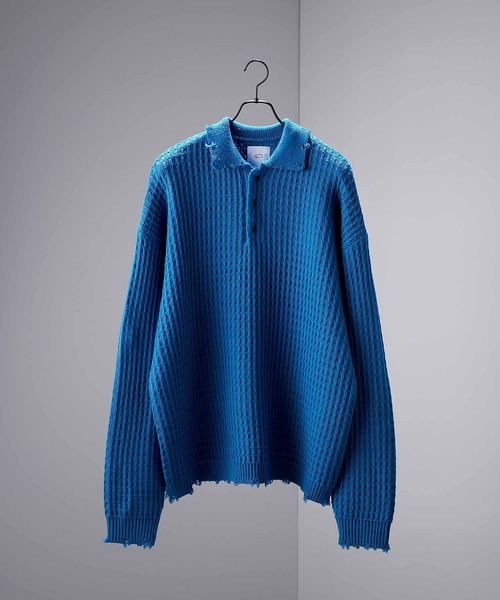 「ENDER PRODUCTS」 長袖ニット M ブルー メンズ_画像6