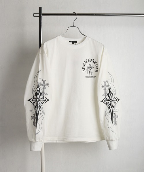 ドゥーズィエムクラスBRENT SPOUTSWEAR ロゴロングTシャツホワイト THE PAUSE】ウィーグルロゴロングTシャツ（Tシャツ/カットソー）｜THE