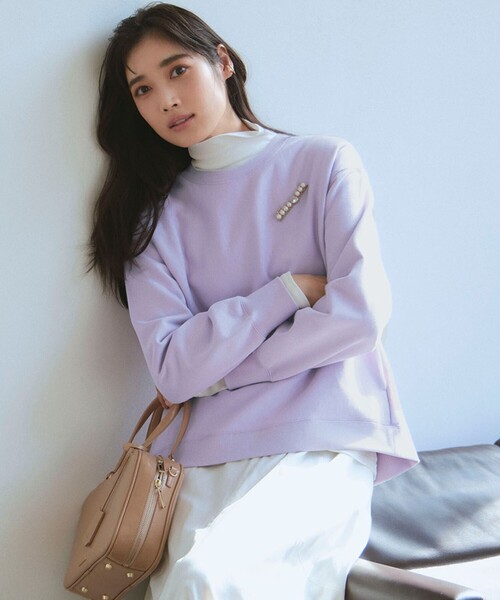 23区（ニジュウサンク） スウェットカットソー 38 パープル レディース