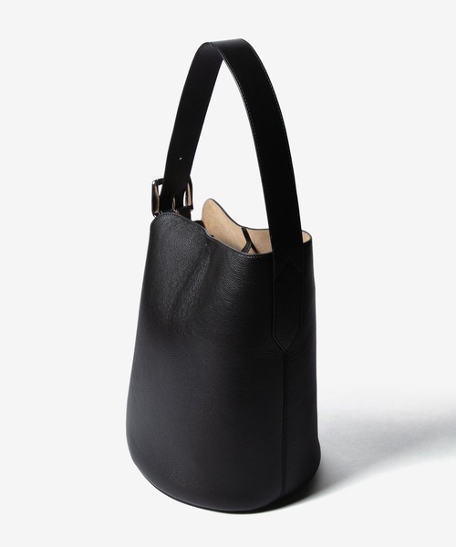 J&amp;MDavidson(ジェイ&amp;エムデヴィッドソン) ショルダーバッグ美品  クイバー バケットバッグ 黒 レザー J&M Davidson（J＆Mデヴィッドソン） ショルダーバッグ バッグ J＆M