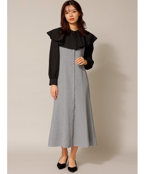 「TONAL」 ドッキングワンピース 38 ホワイト レディース_画像2