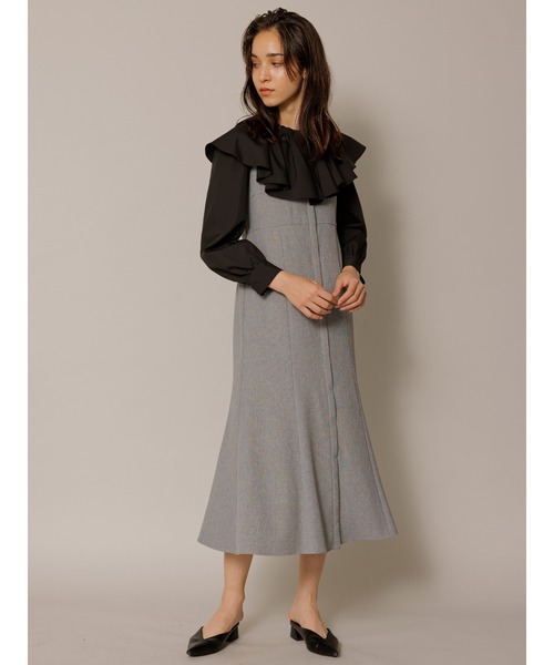 「TONAL」 ドッキングワンピース 38 ホワイト レディース_画像4