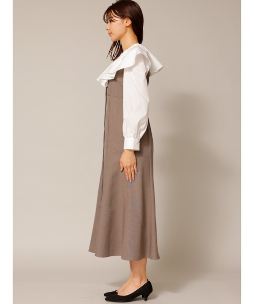 「TONAL」 ドッキングワンピース 38 ホワイト レディース_画像7