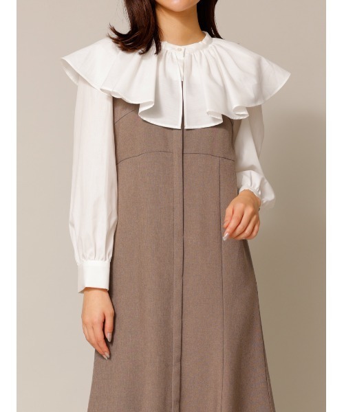 「TONAL」 ドッキングワンピース 38 ホワイト レディース_画像9