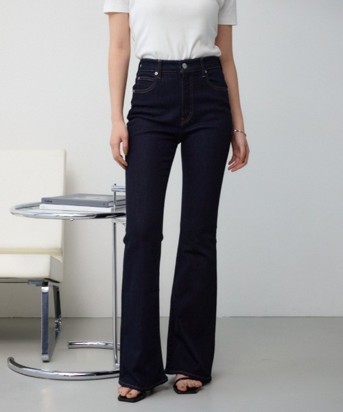 ジーンズ デニム デニムパンツ 「累計25，000本突破！」AZUL DENIM フレアデニム レディースの画像