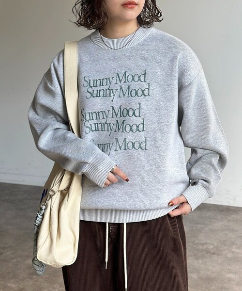 CPCM（シーピーシーエム） セーター ニット リバーシブル配色ロゴ