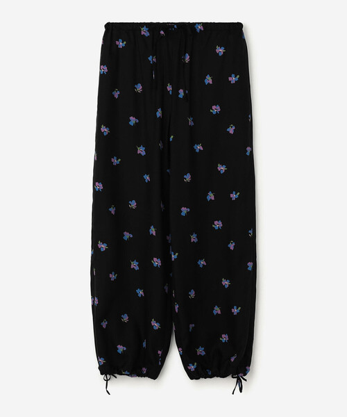 ワイドパンツ パンツ LE GLAZIK | ツイルプリント エラスティックパンツ WOMEN レディースの画像
