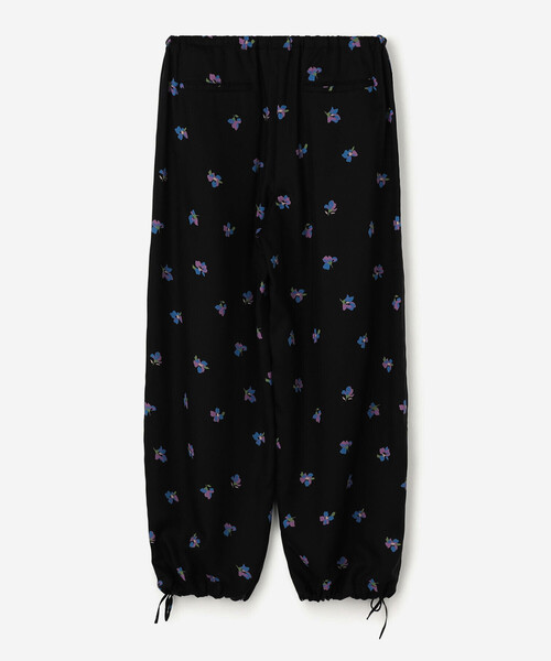 ワイドパンツ パンツ LE GLAZIK | ツイルプリント エラスティックパンツ WOMEN レディースの画像