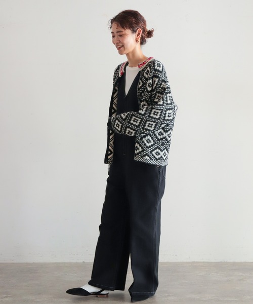 「NOMBRE IMPAIR」 ニットカーディガン FREE オレンジ レディース_画像10