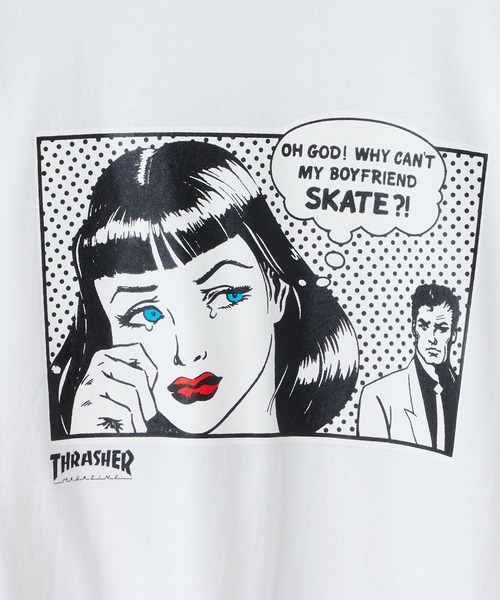 「WHIMSIC」 半袖Tシャツ「THRASHERコラボ」 FREE ホワイト メンズ_画像2