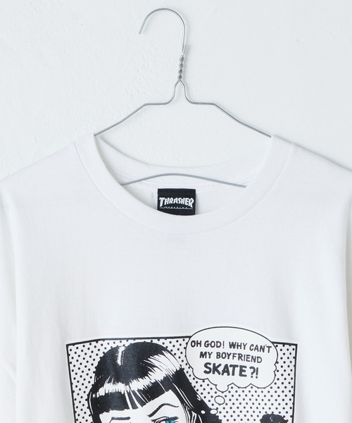「WHIMSIC」 半袖Tシャツ「THRASHERコラボ」 FREE ホワイト メンズ_画像4
