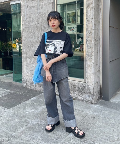 「WHIMSIC」 半袖Tシャツ「THRASHERコラボ」 FREE ホワイト メンズ_画像6