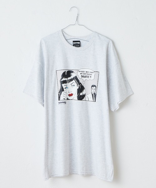 「WHIMSIC」 半袖Tシャツ「THRASHERコラボ」 FREE ホワイト メンズ_画像8
