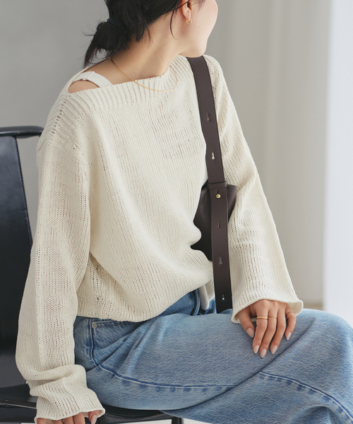 plage（プラージュ） ニット セーター Silk lili B/N ニット
